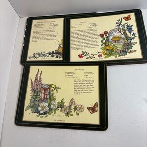 🛍️3/$30 vintage recipe cork backed placemats set of‎ three